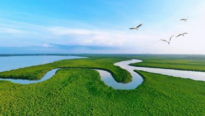 天蓝水碧入画来，z6mg人生就是博绘就美丽中国生态底色